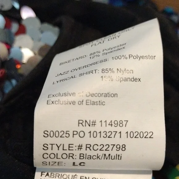 Revolution Dance colorful modern sequin tutu size Large Child - Picture 7 of 8